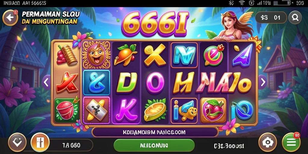 Tampilan gameplay Slot yang mendebarkan di 666I.