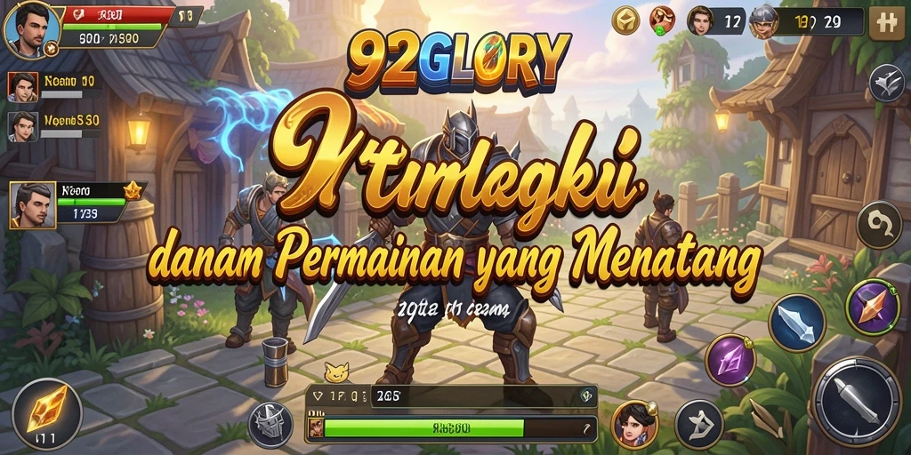 Tangkapan layar gameplay <strong>92GLORY</strong> yang menunjukkan pertarungan taktis yang seru.