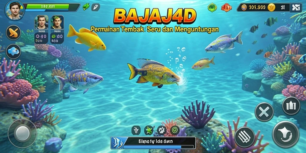 Screenshot utama BAJAJ4D menampilkan aksi mendebarkan berburu ikan.
