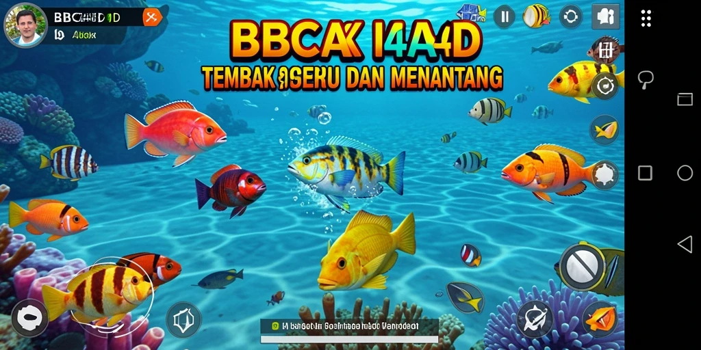 Tampilan gameplay seru menembak ikan di BBCA4D.