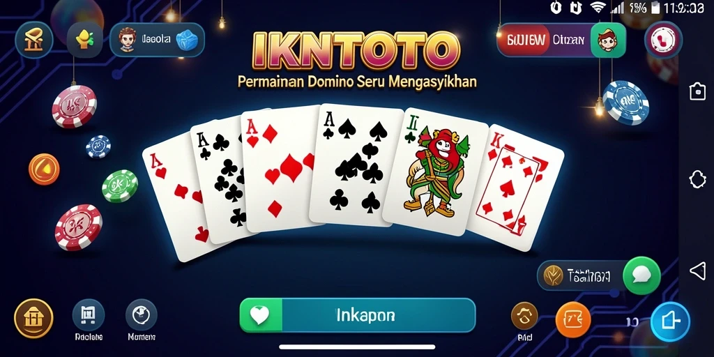 Screenshot permainan Domino IKNTOTO yang menarik dan interaktif.