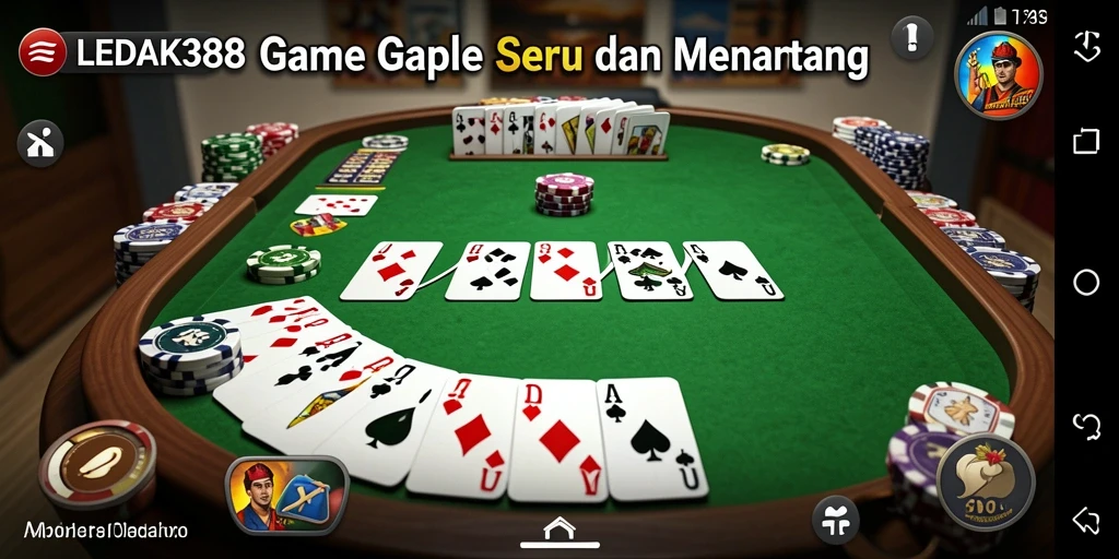 Screenshot gameplay Gaple di LEKDAK388 yang menegangkan.