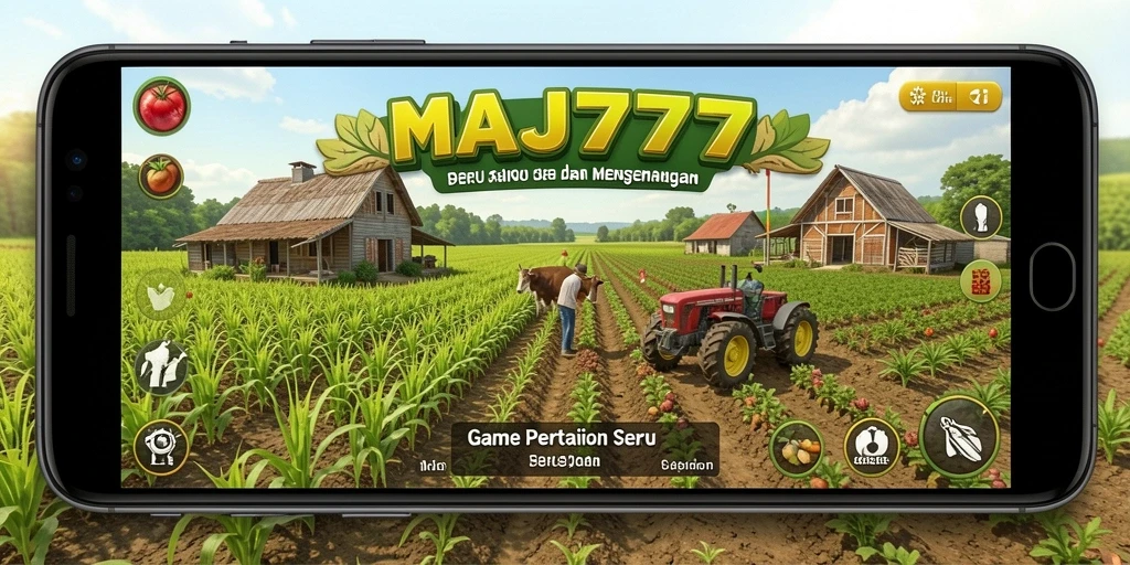 Tampilan gameplay MAJ777 yang menarik dengan ladang yang luas.