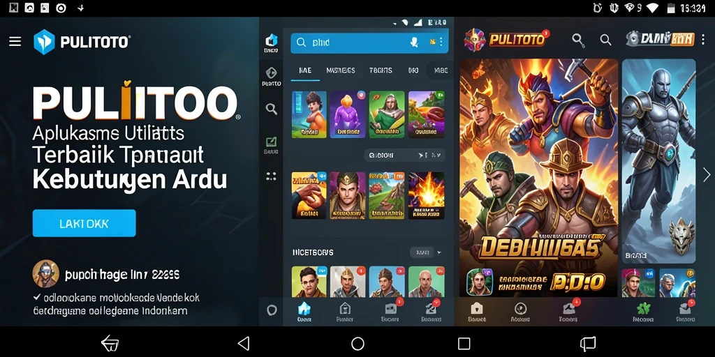Screenshot utama PULITOTO yang menunjukkan fitur pengingat.