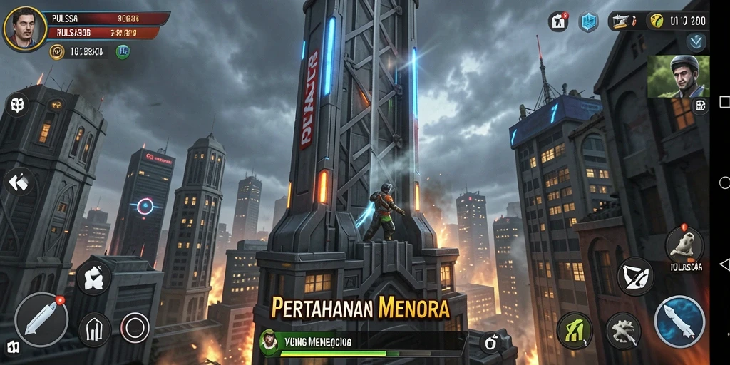 Gameplay seru PULSA303 dengan strategi menara pertahanan.