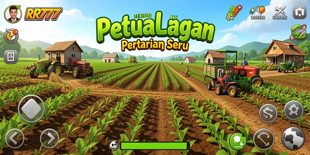 Tangkapan layar gameplay <strong>RR777</strong> menunjukkan aksi seru dalam bertani.