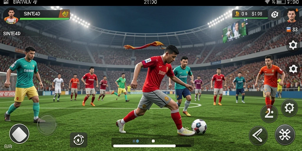 Tangkapan layar gameplay SINTE4D menampilkan aksi seru dalam olahraga.