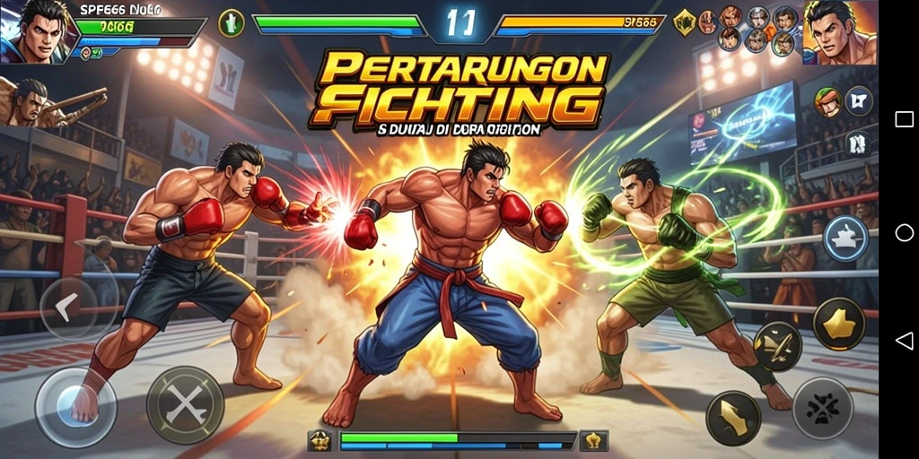 Tampilan mendebarkan dari gameplay Fighting di SP666.