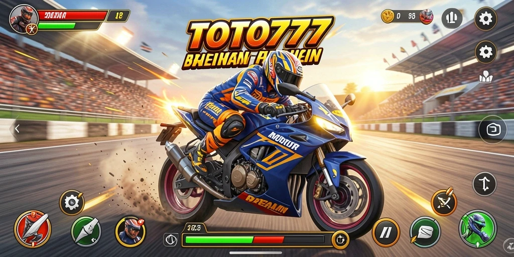 Gameplay balapan motor yang mendebarkan di TOTO777.